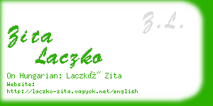 zita laczko business card