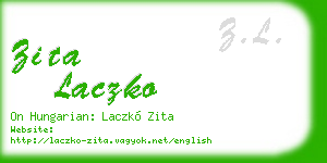 zita laczko business card